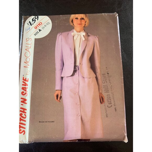 McCall's Misses Jacket Skirt Sewing Pattern Sz 6 - 10 9110 - Uncut - Picture 8 of 9